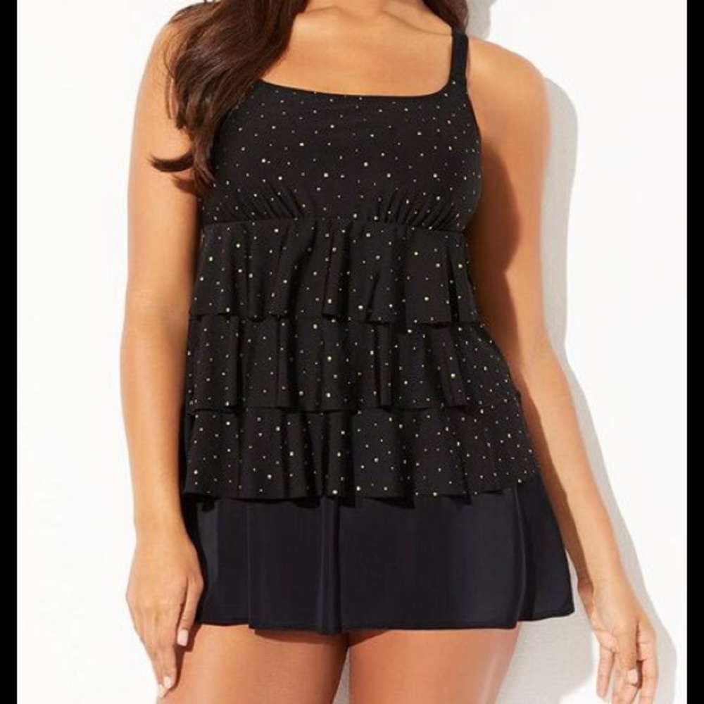 Longitudes Ruffle Swimdress Sz 20